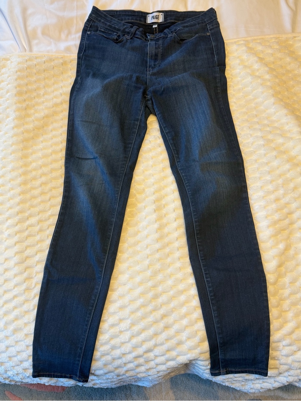 PAIGE High Rise Indigo/Dark Blue Women's Skinny Jeans